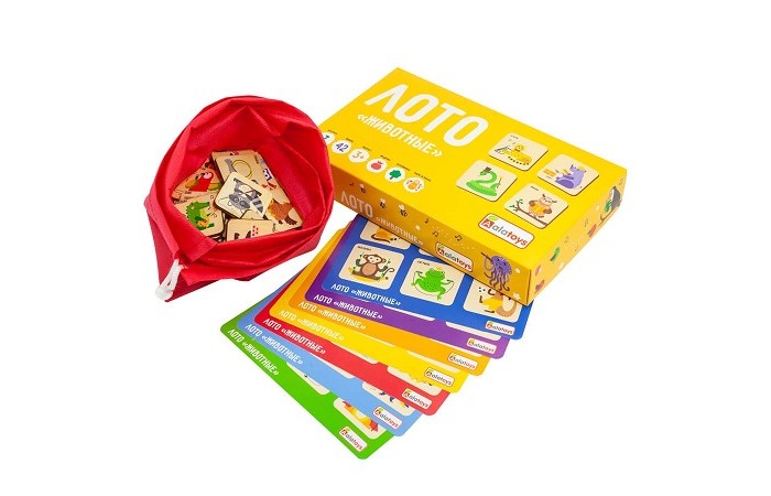 

Деревянная игрушка Alatoys Лото Животные ЛТ08, Лото Животные ЛТ08