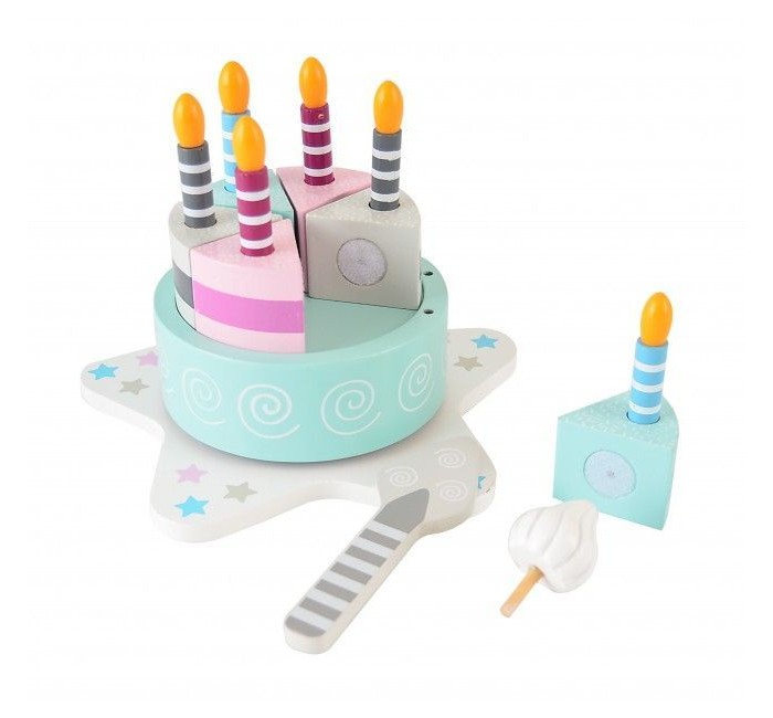 фото Деревянная игрушка magni торт со свечками в виде цифр от 0 до 9