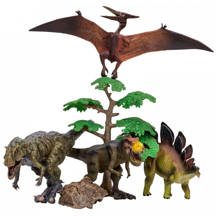 Купить Игровые фигурки, Masai Mara Набор Динозавры и драконы для детей Мир динозавров (6 предметов) MM206-026