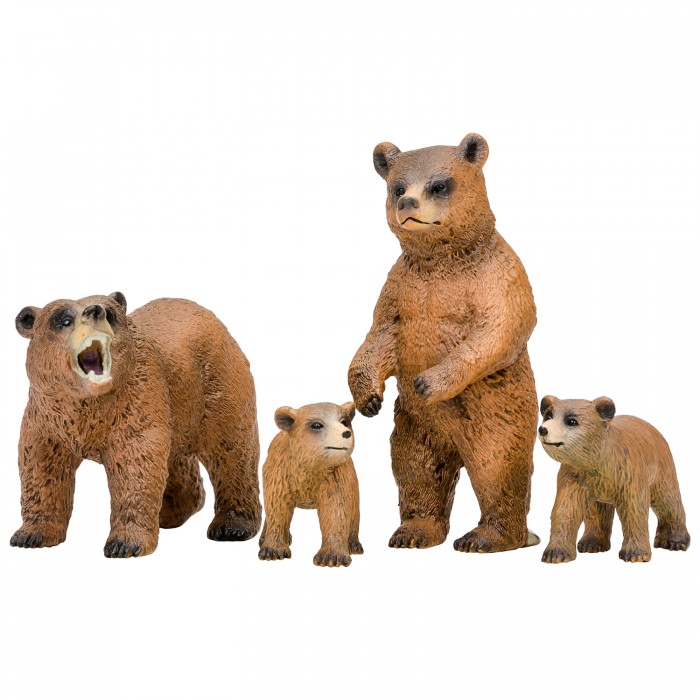 Купить Игровые фигурки, Masai Mara Набор фигурок Мир диких животных Семья медведей (4 предмета)
