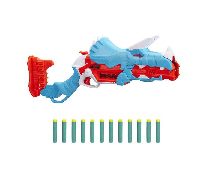 Игрушечное оружие Nerf Игровой набор бластер Дино Трицерабласт бластер водный длина 36см в пакете 629