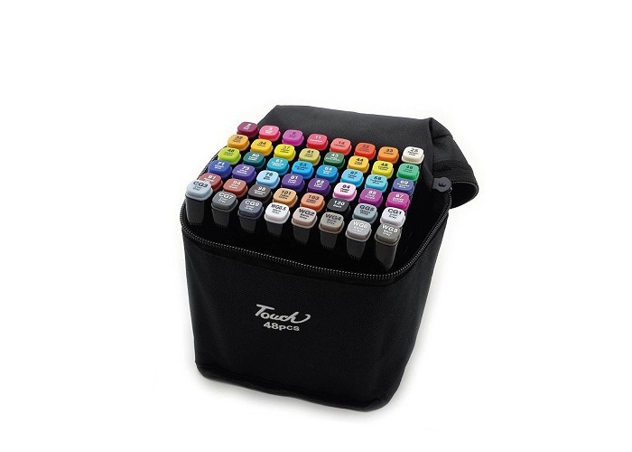 Фломастеры Touch Маркеры для скетчинга двухсторонние 1-6 мм 48 цветов