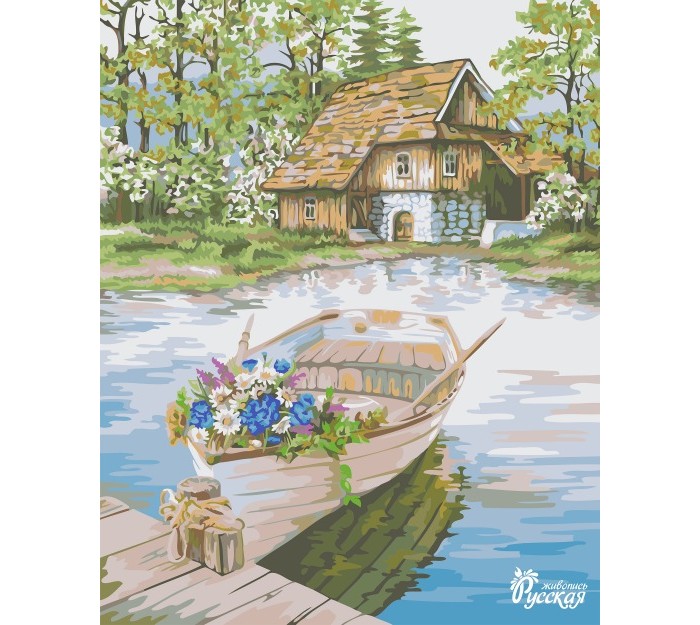 

Русская живопись Рисование по номерам Лодочка 50х40 см, Рисование по номерам Лодочка 50х40 см