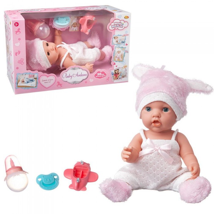 фото Abtoys пупс baby ardana в ажурном комбинезончике 30 см