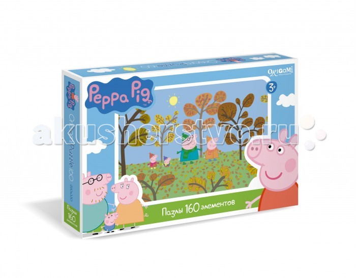 Пазлы Origami Peppa Pig Пазл 01541 (160 элементов) пазлы origami пазл 160 эл трансформеры битва оптимуса прайма и мегатрона