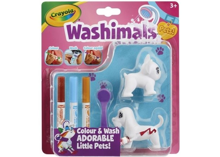 фото Crayola фигурки для раскрашивания washimals собачки