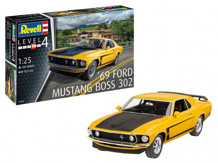 

Revell Сборная модель Автомобиль 1969 Boss 302 Mustang 1:24, Сборная модель Автомобиль 1969 Boss 302 Mustang 1:24