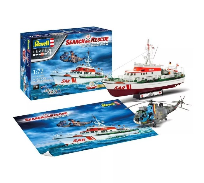 Revell Сборная модель Трактор с погрузчиком и фигуркой 1:20