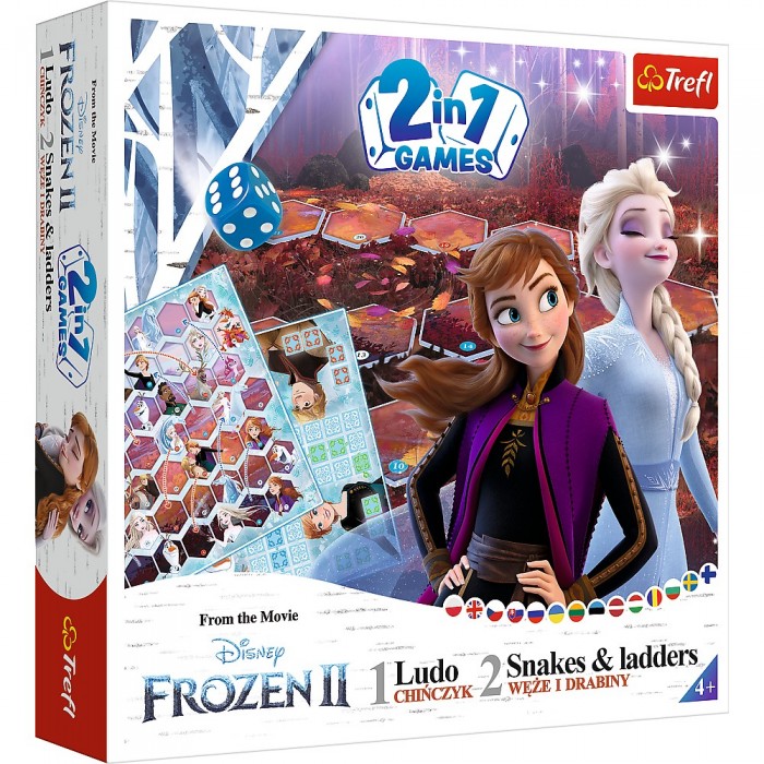 фото Trefl настольная игра змеи и лестницы frozen 2