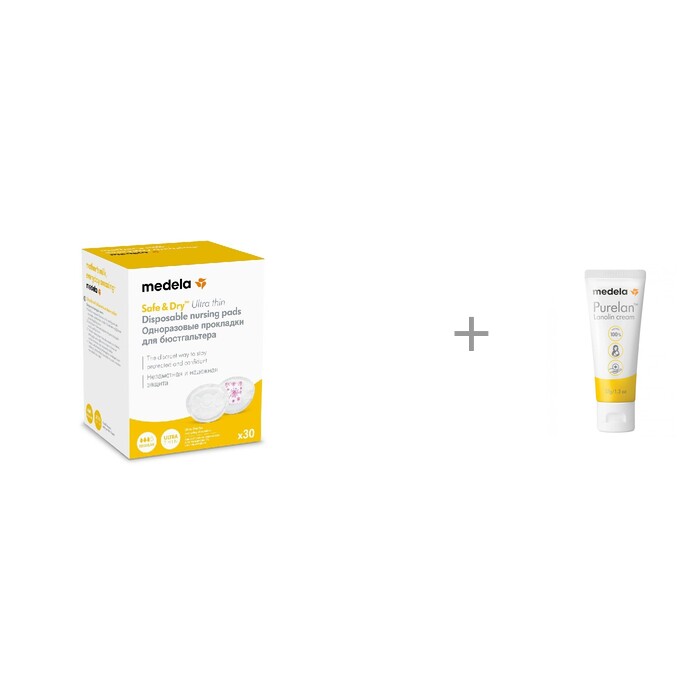 Medela Прокладки одноразовые Safe & Dry Ultra thin (30 шт.) и Ланолиновый крем для сосков 37 г