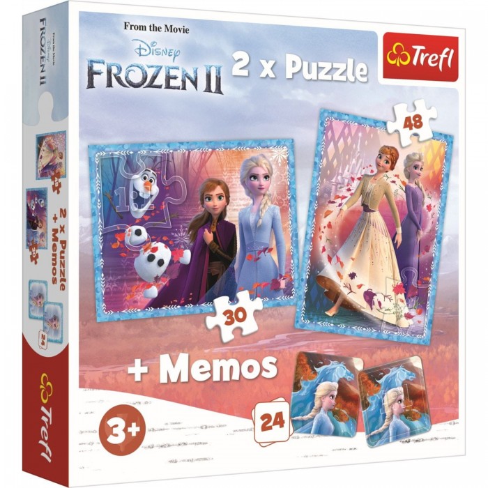 

Trefl Пазлы Мемо загадочная земля Frozen 2 в 1, Пазлы Мемо загадочная земля Frozen 2 в 1