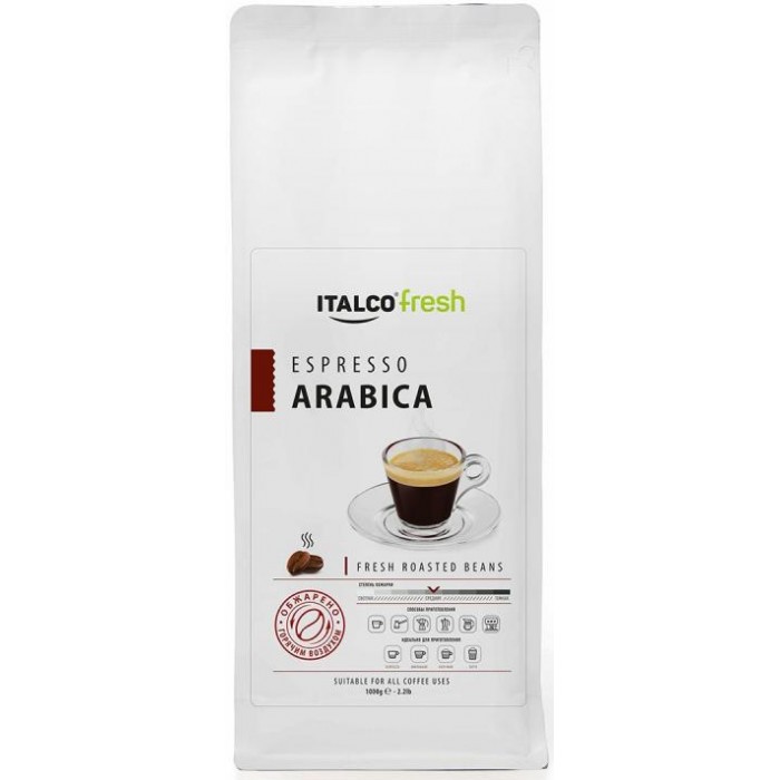 Кофе Italco Кофе в зернах Fresh Espresso Arabica 1 кг кофе в зернах fresco arabica solo