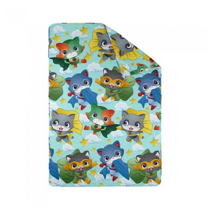 

Juno Покрывало стеганое Superhero kittens 140х90, Покрывало стеганое Superhero kittens 140х90