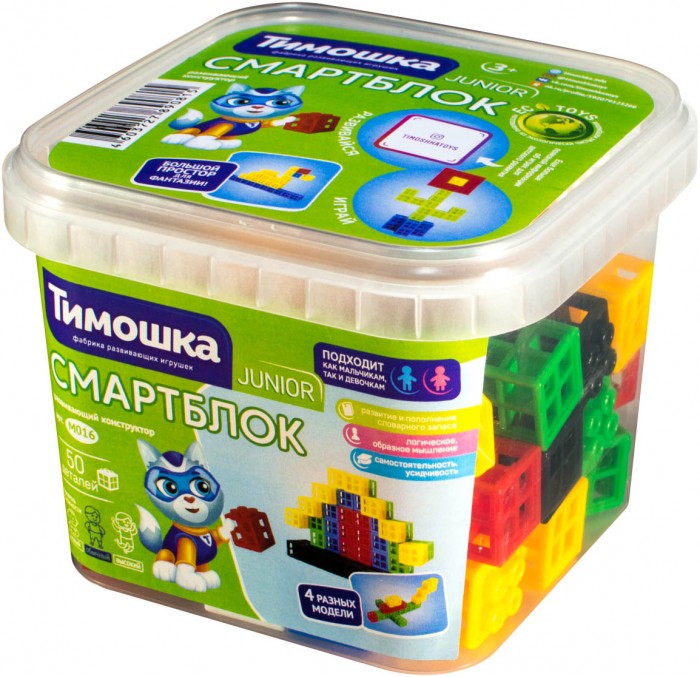

Конструктор Тимошка Смартблок (50 деталей), Смартблок (50 деталей)