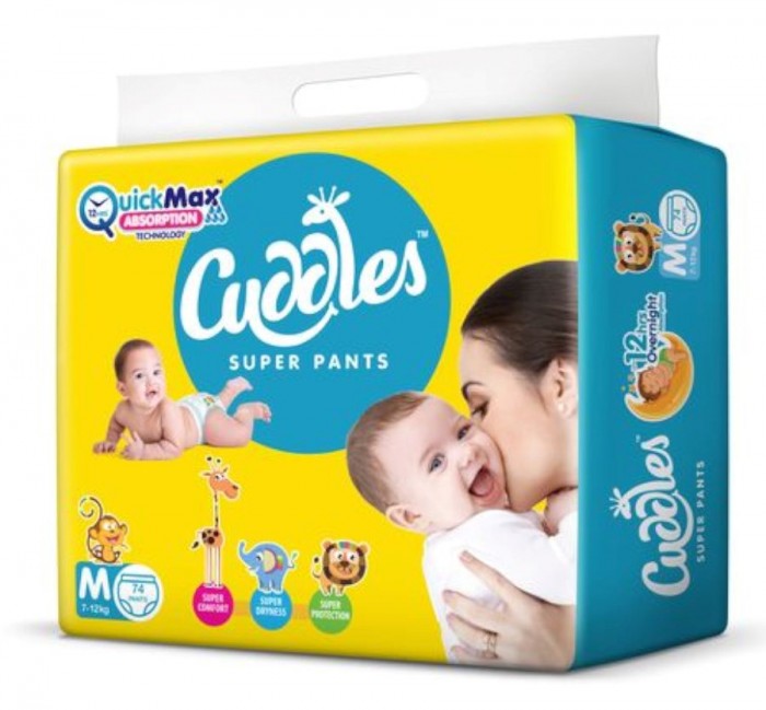  Cuddles Подгузники-трусики детские M (7-12 кг) 74 шт.