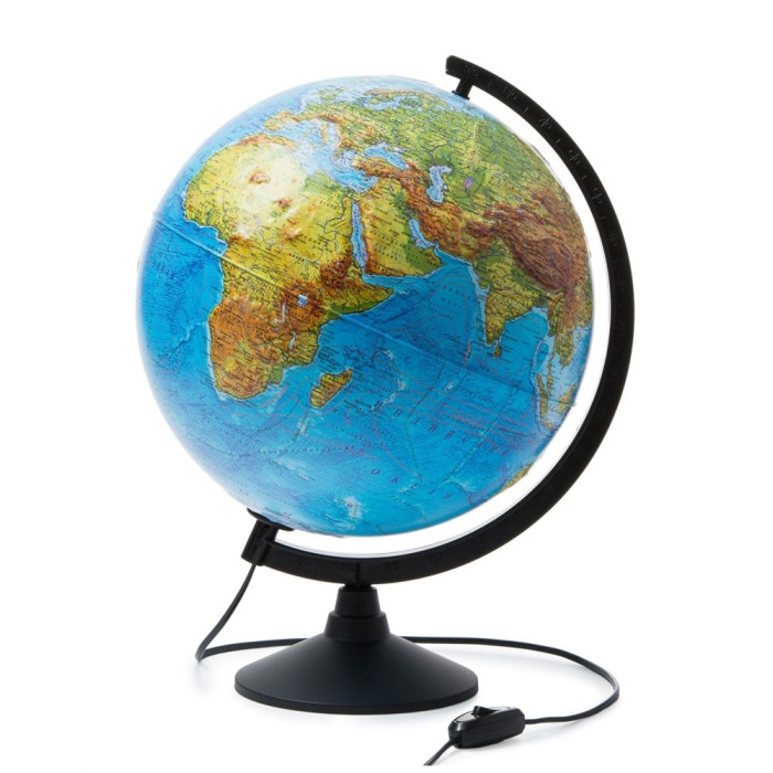 Globen Глобус Земли физико-политический рельефный 320 с подсветкой серия Евро