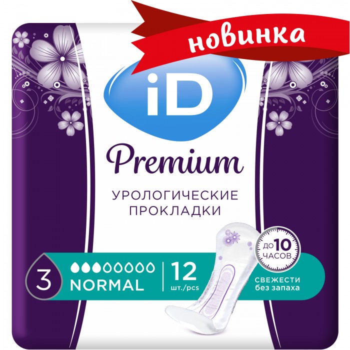 

iD Урологические прокладки Premium Normal 12 шт., Урологические прокладки Premium Normal 12 шт.