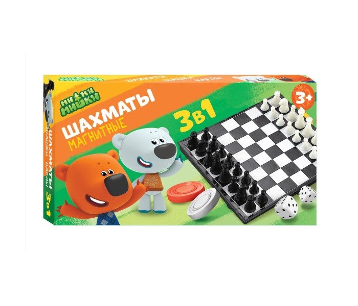 фото Играем вместе шахматы магнитные ми-ми-мишки 3в1 g049-h37025-r2