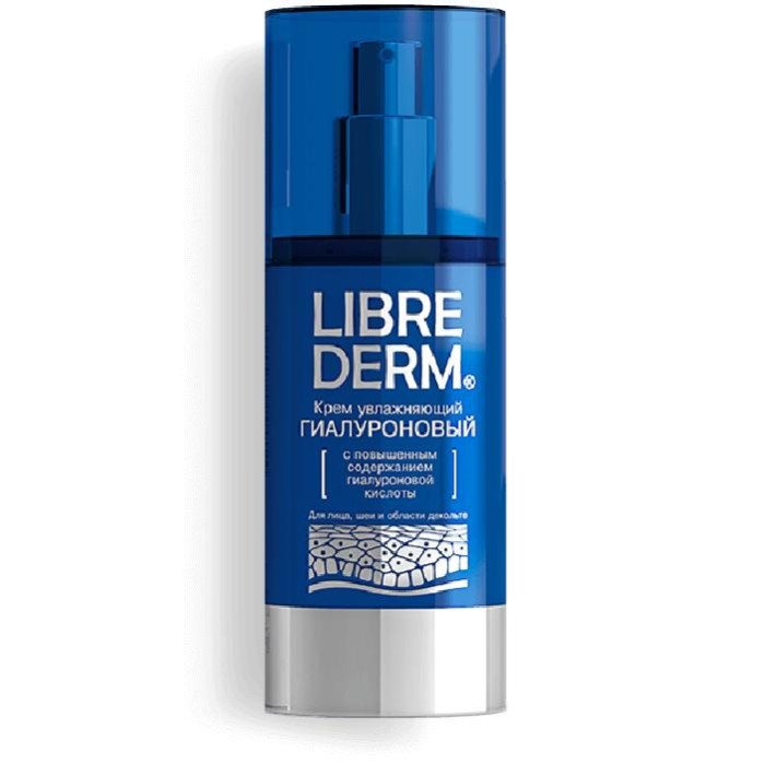 Косметика для мамы Librederm Гиалуроновый крем увлажняющий для лица шеи и области декольте 50 мл