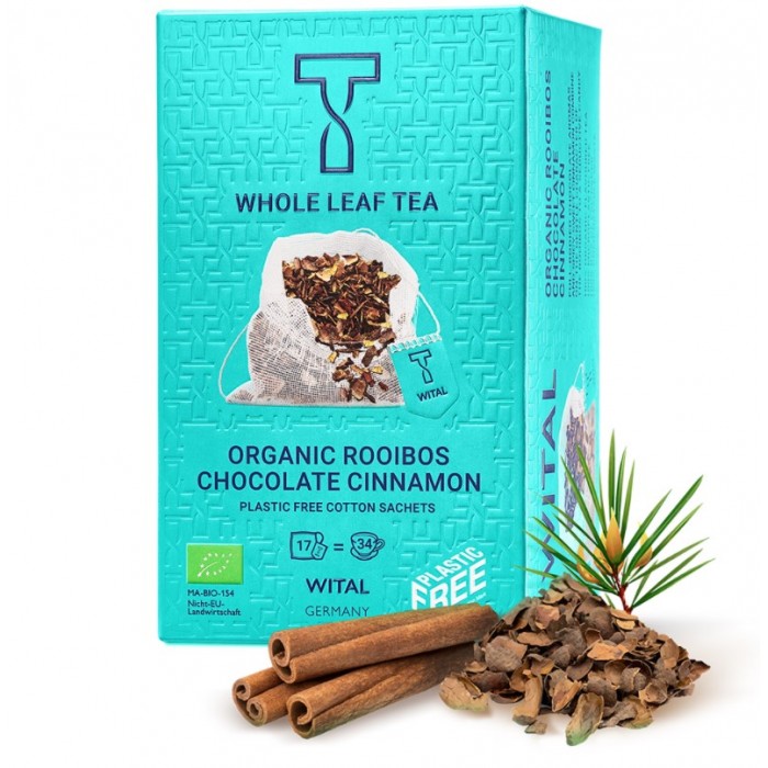Wital Чай органический травяной Ройбуш Шоколад с Корицей 17 пакетиков