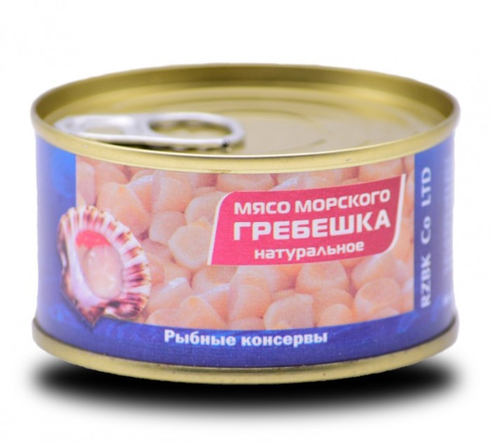 Рыбозавод Большекаменский Консервы Гребешок натуральный 240 г
