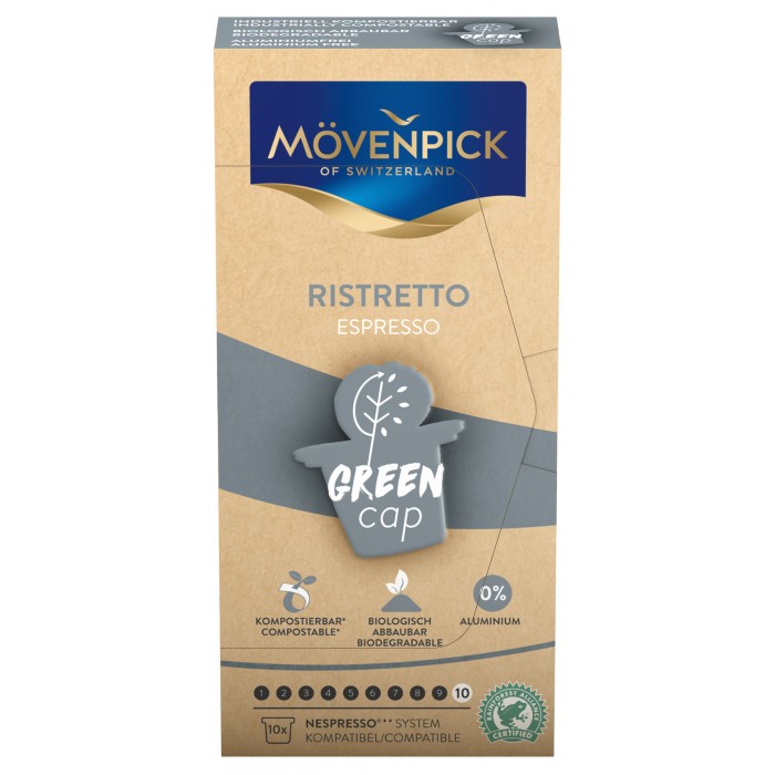 Movenpick Кофе Espresso Ristretto Green Cap 10 капсул по 5.8 г