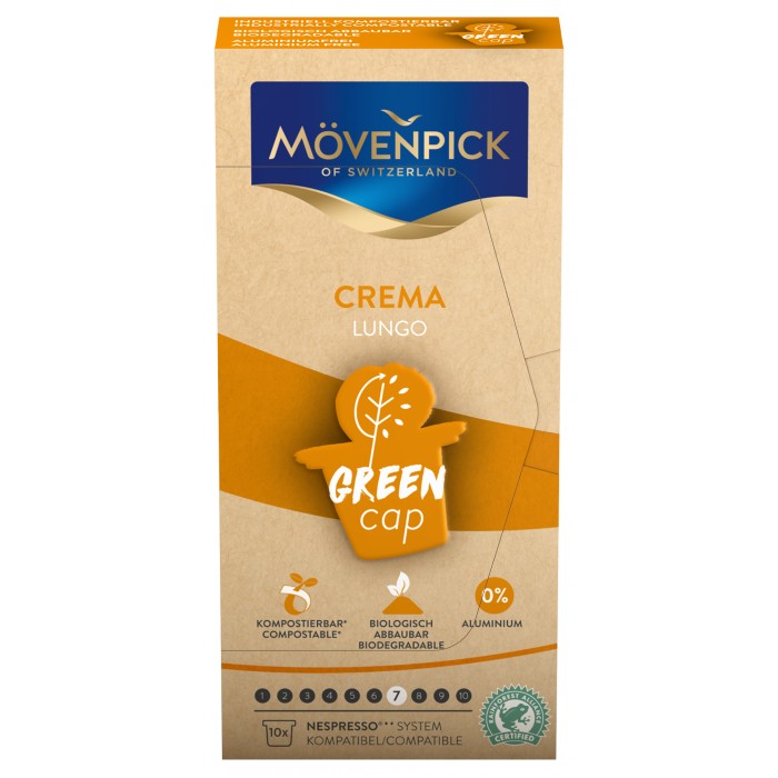 Movenpick Кофе Lungo Crema Green Cap 10 капсул по 5.7 г