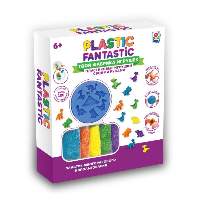 Купить Наборы для создания украшений, 1 Toy Plastic Fantastic Набор Динозавры-мини