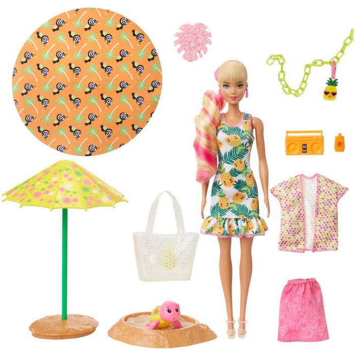 

Barbie Набор игровой Кукла с сюрпризами Ананас, Набор игровой Кукла с сюрпризами Ананас
