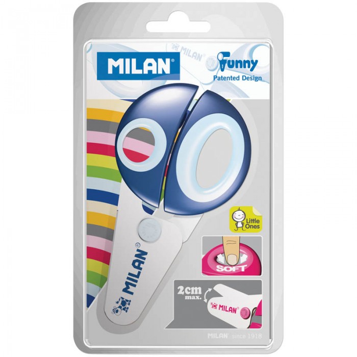 Канцелярия Milan Ножницы детские 12.2 см chicco ножницы детские с закругленными концами розовые
