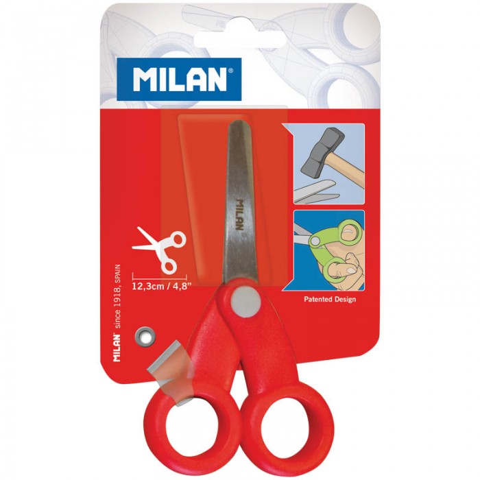Канцелярия Milan Ножницы детские 12.3 см chicco ножницы детские с закругленными концами розовые