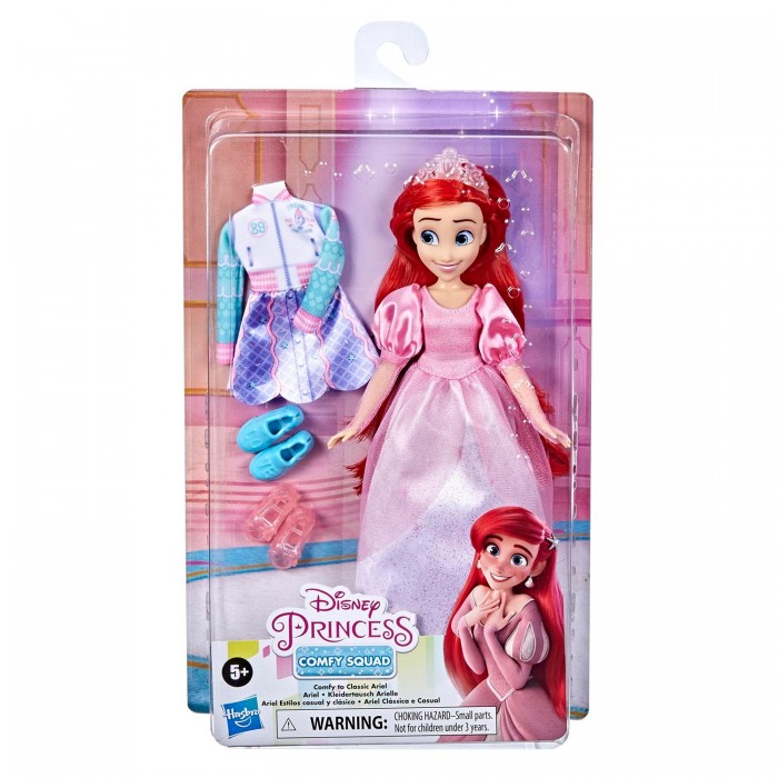 Купить Куклы и одежда для кукол, Disney Princess Кукла Комфи Ариэль 2 наряда