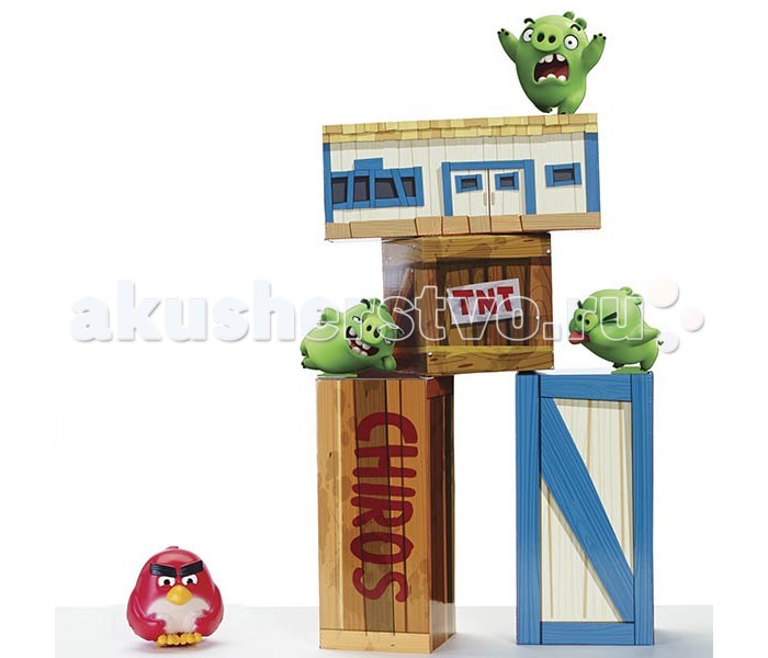 Angry Birds Игровой набор Взрывная птичкаИгровой набор Взрывная птичка Angry Birds Игровой набор Взрывная птичкаИгровой набор Взрывная птичкаИгровой набор Взрывная птичка включает в себя виниловую птичку-шар, поросят, тяжелые кубики и блоки. Игра начинается с предварительной сборки и максимально точного воссоздания обстановки популярной компьютерной игры Angry Birds. Следует быть осторожным, ведь по сюжету игры одна из коробок окажется сюрпризом (заминирована), и тогда твоя сердитая птичка может взорваться. Потрясающий набор, созданный по мотивам популярнейшей компьютерной игры Angry Birds, станет отличным подарком как для поклонника игры, так и для всех, кто любит активные игры. В комплект набора входят тяжелые кубики-блоки для постройки сооружения зеленых поросят, фигурки поросят, а также птичка-шар, которой Вам предстоит разрушать постройку из блоков. Количество комплектующих: 1 птичка, 3 свиньи, 4 ящика. Размер упаковки: 0.11 х 0.36 х 0.25 м Вес: 1.36 кг<br>