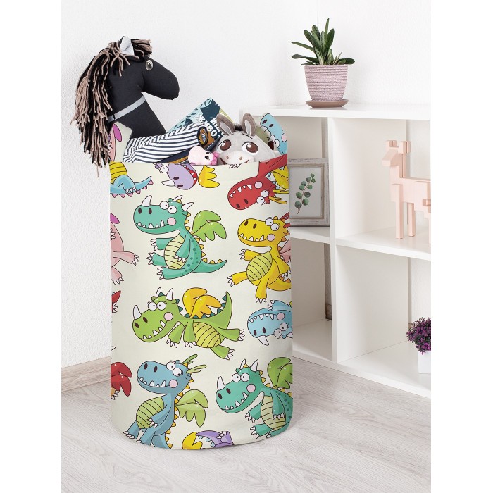 JoyArty Корзина для игрушек Разноцветные дракончики 50x35 см