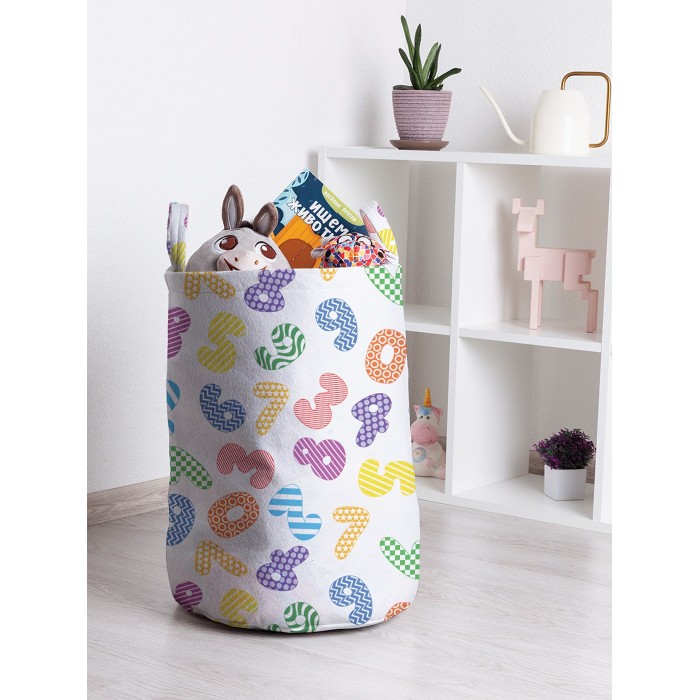JoyArty Корзина для игрушек Геометрические цифры 50x35 см