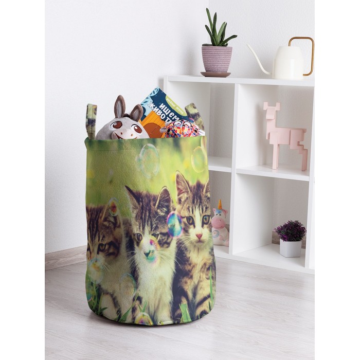 JoyArty Корзина для игрушек Котята с пузырями 50x35 см