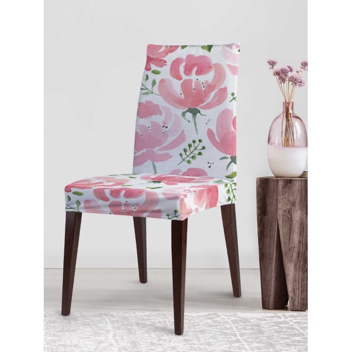 Аксессуары для мебели JoyArty Декоративный велюровый чехол на стул со спинкой Нарисованные розы