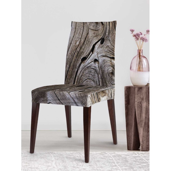 Аксессуары для мебели JoyArty Декоративный велюровый чехол на стул со спинкой Деревянный узор