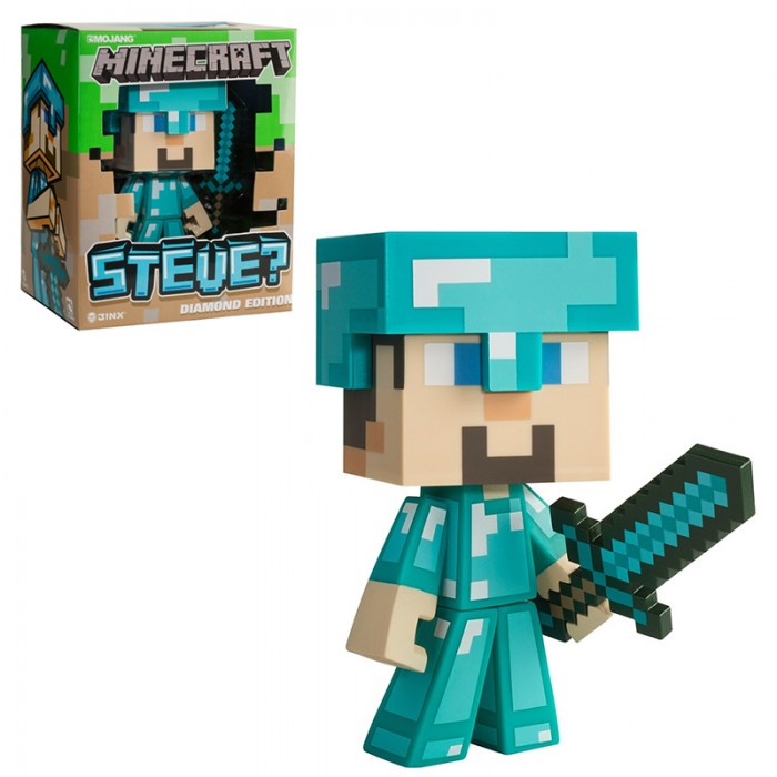 фото Minecraft фигурка steve diamond ed. 16 см