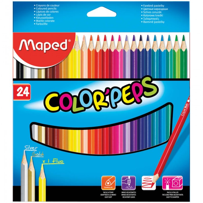 

Maped Карандаши Color Peps 24 цвета, Карандаши Color Peps 24 цвета