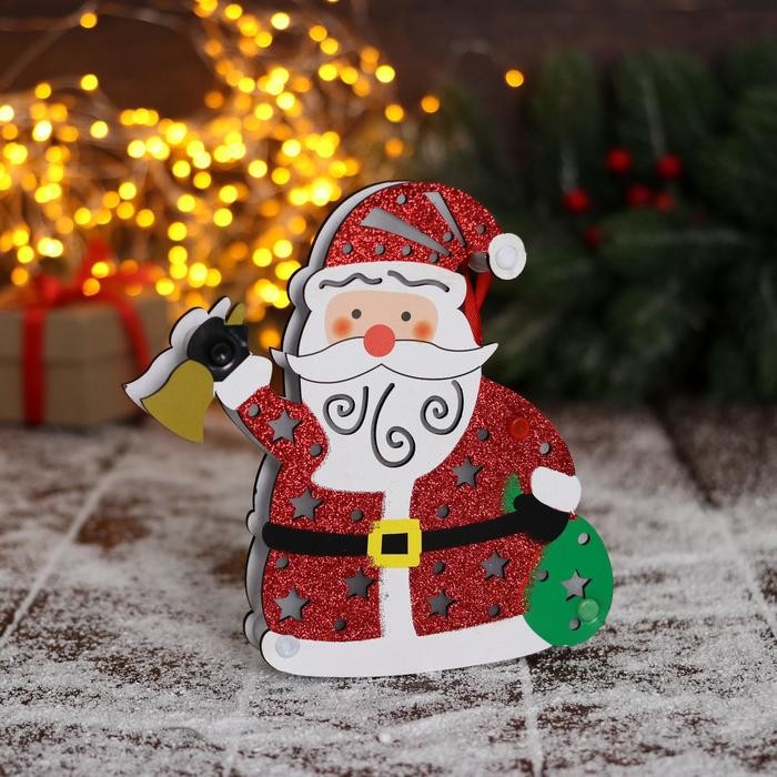 Зимнее волшебство Украшение ёлочное Дед Мороз с колокольчиком и мешком 6947619 - фото 1