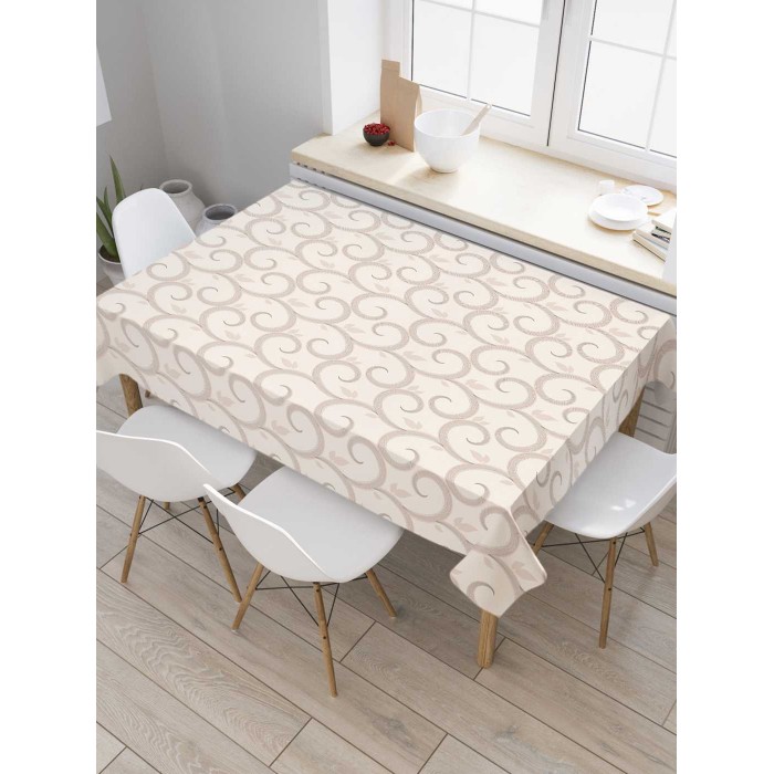 

JoyArty Скатерть прямоугольная Завитки обычные 145x120 см, Скатерть прямоугольная Завитки обычные 145x120 см