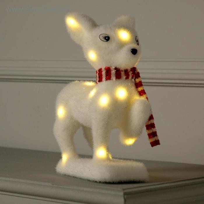 Новогодние украшения Luazon Lighting Фигура световая Олененок в красном шарфе 26 см фигура световая олень 135см 96led теплый белый коричневый