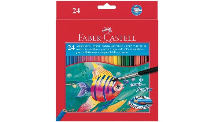 

Faber-Castell Карандаши акварельные с кистью 24 цвета, Карандаши акварельные с кистью 24 цвета