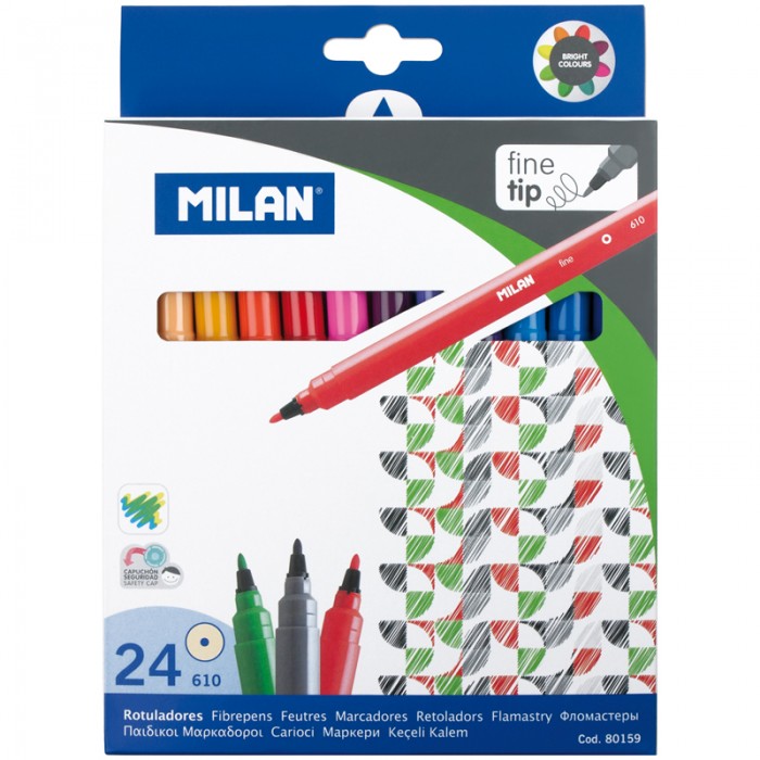Фломастеры Milan 610 24 цвета