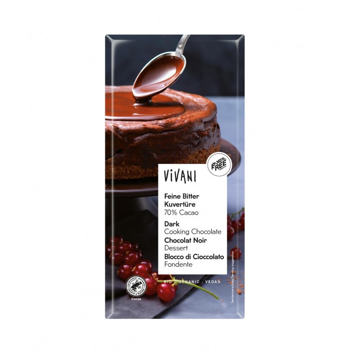 Шоколад Vivani Темный кувертюр 200 г