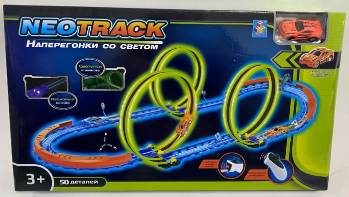 Машины 1 Toy Neotrack Автотрек светящийся (50 деталей)