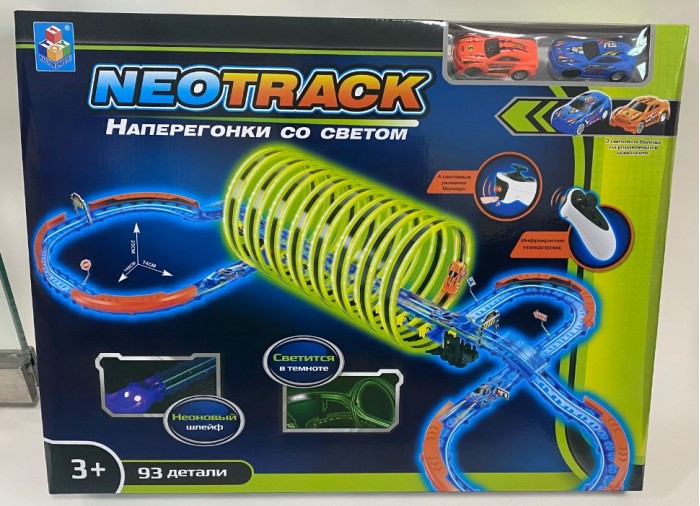 Машины, 1 Toy Neotrack Автотрек светящийся (93 детали)  - купить со скидкой
