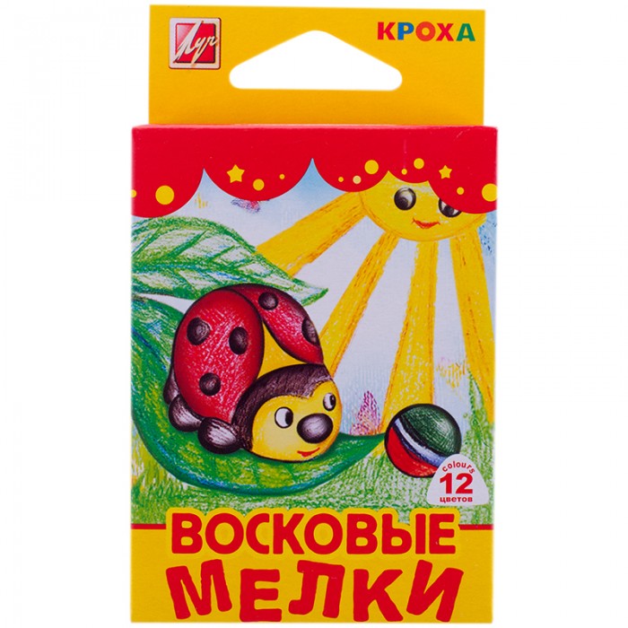 Карандаши, восковые мелки, пастель Луч Мелки восковые Кроха 12 цветов карандаши восковые мелки пастель спейс карандаши зверята 12 цветов