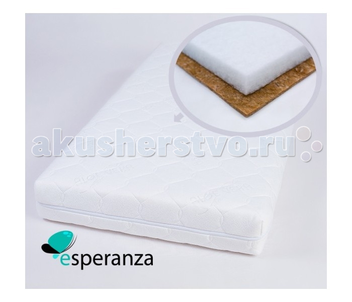 Матрас Esperanza Sonno 120х60х7Sonno 120х60х7 Матрас Esperanza Sonno 120х60х7Sonno 120х60х7Детский матрас Esperanza Sonno 120х60х7. Выполнен из натуральных и экологически чистых материалов. Разносторонний матрас на основе чередующихся слоев БиКокоса и материала Холлкон. Такое сочетание дает эффект средней жесткости и долговечности. Одна сторона более жесткая, а другая более мягкая - можно выбрать комфортный уровень жесткости. Бикокос - (50% кокосовое волокно, 50% струттофайбер) соединил в себе лучшие качества материалов на основе полиэфирных волокон и экологичность натурального кокосового волокна. Способность нового материала Bi-Cocos поддерживать влагообмен во время сна открывает новые перспективы в создании матрасов. Оптимальные физико-механические характеристики нового материала Bi-Cocos обеспечивают увеличение его сроков эксплуатации. Bi-Cocos не пахнет и не вызывает аллергических реакций. Материал жестче чем кокосовая койра. Объемный нетканый материал «Hollcon» изготовлен по уникальной технологии. Уникальность заключается в вертикальной укладке волокон, которая придает материалу улучшенную. Bосстанавливаемость объема по сравнению с другими наполнителями, волокна при этом располагаются наиболее выигрышно относительно нагрузки на полотно в целом, т. к. каждое из них представляет собой маленькую пружинку. Структура наполнителя Hollcon активно сопротивляется сжатию – это позволяет моментально восстановить форму после деформации. Обеспечивая длительную эксплуатацию изделия.<br>